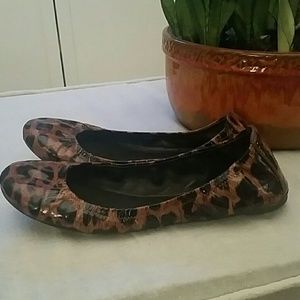 Tory Burch Patent  printed flats Size 10.5